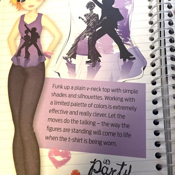 Girls Book Glamour Girl T-Shirt Designer Sketchbook Bendon For Ages 6+ - Picture 6 of 7